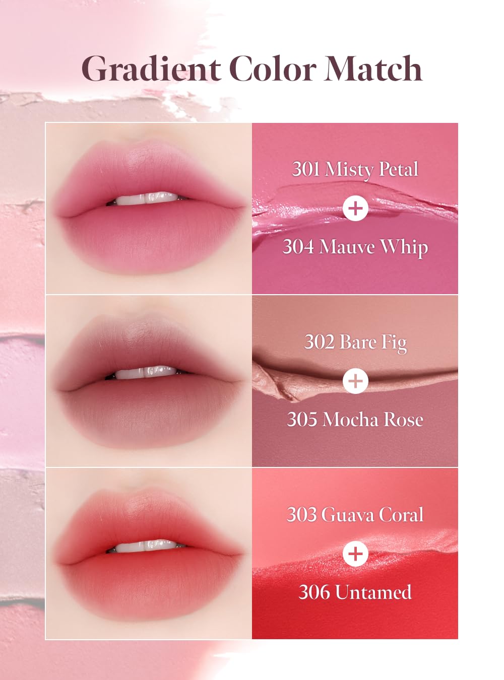 Bare Velvet Tint #301 Misty Petal 3g, Soft Matte Lip Tint, Creamy Tinted Lip Stain, Velvet Burring Tint, Long Lasting High Pigment, Weightless, 24H Hydration, Lip Makeup, Korean Beauty - Image 8