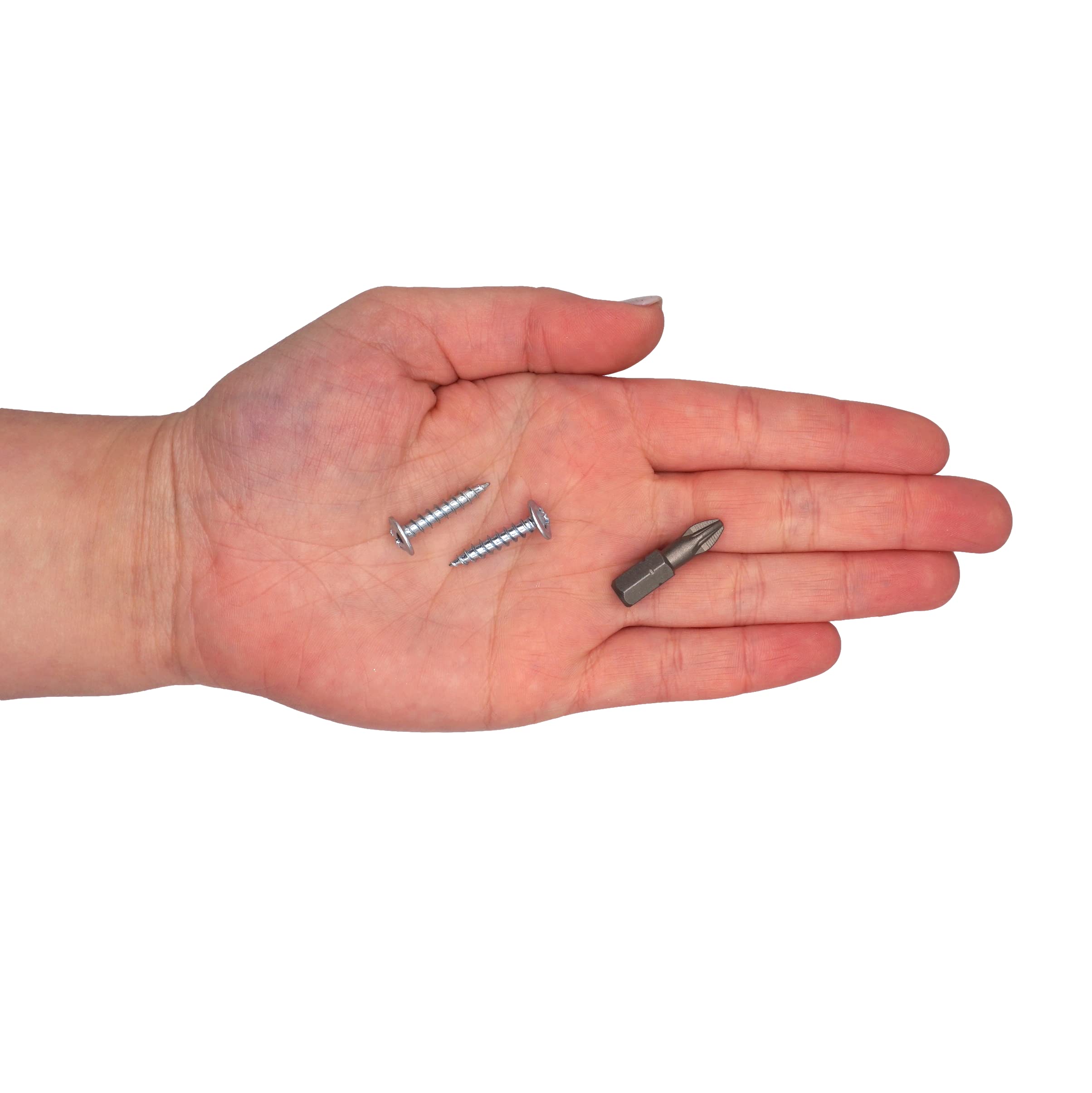 100 Tornillos Autorroscantes De 4,0x45 Mm Acero Chapado En Zinc – Cabeza De Armadura Modificada – Incluye Broca Para Destornillador