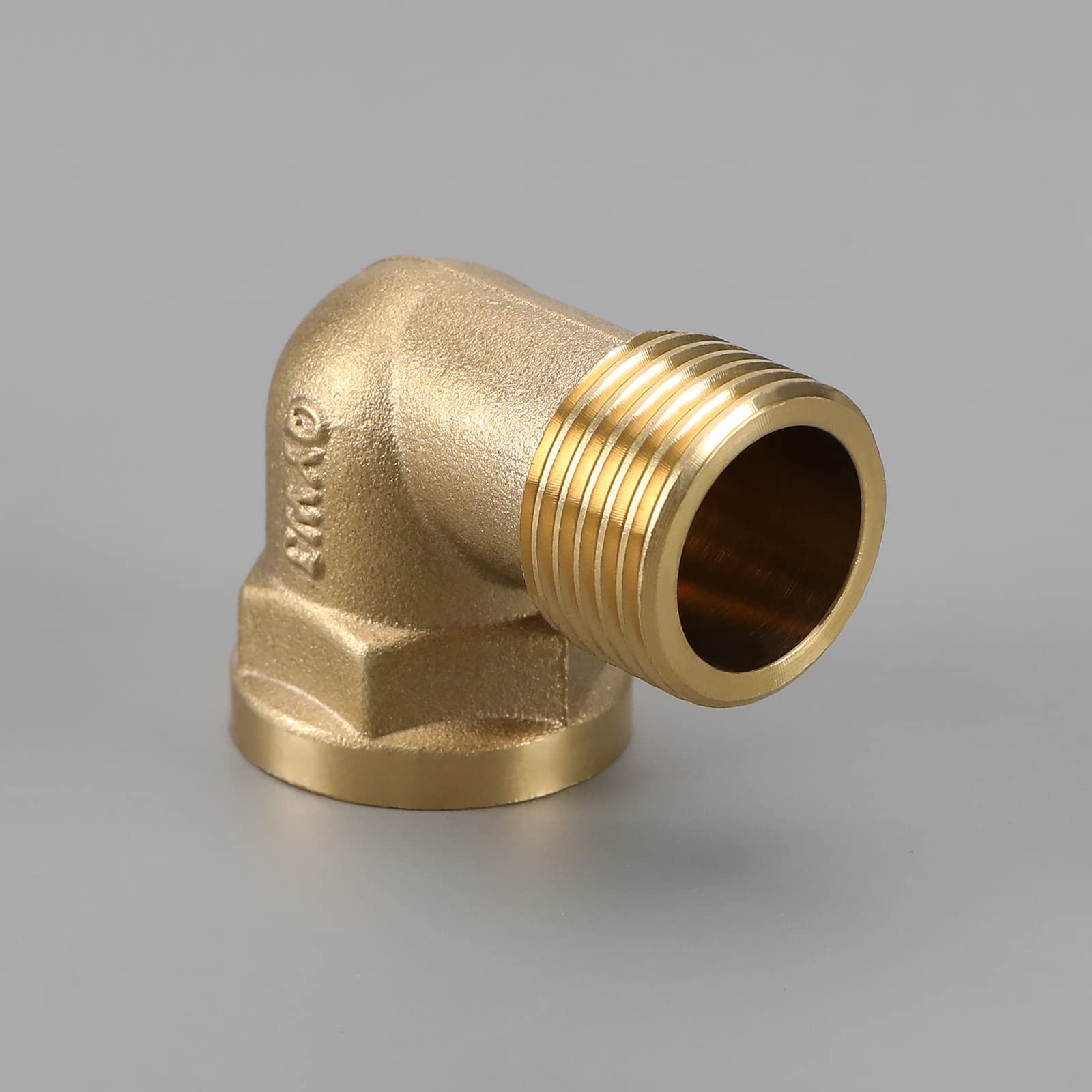 Gomito Filettato 90° Ottone - 1/2" Femmina/Maschio BSP | Per Impianti Idraulici E Riscaldamento | Max 8 Bar - Foto 3