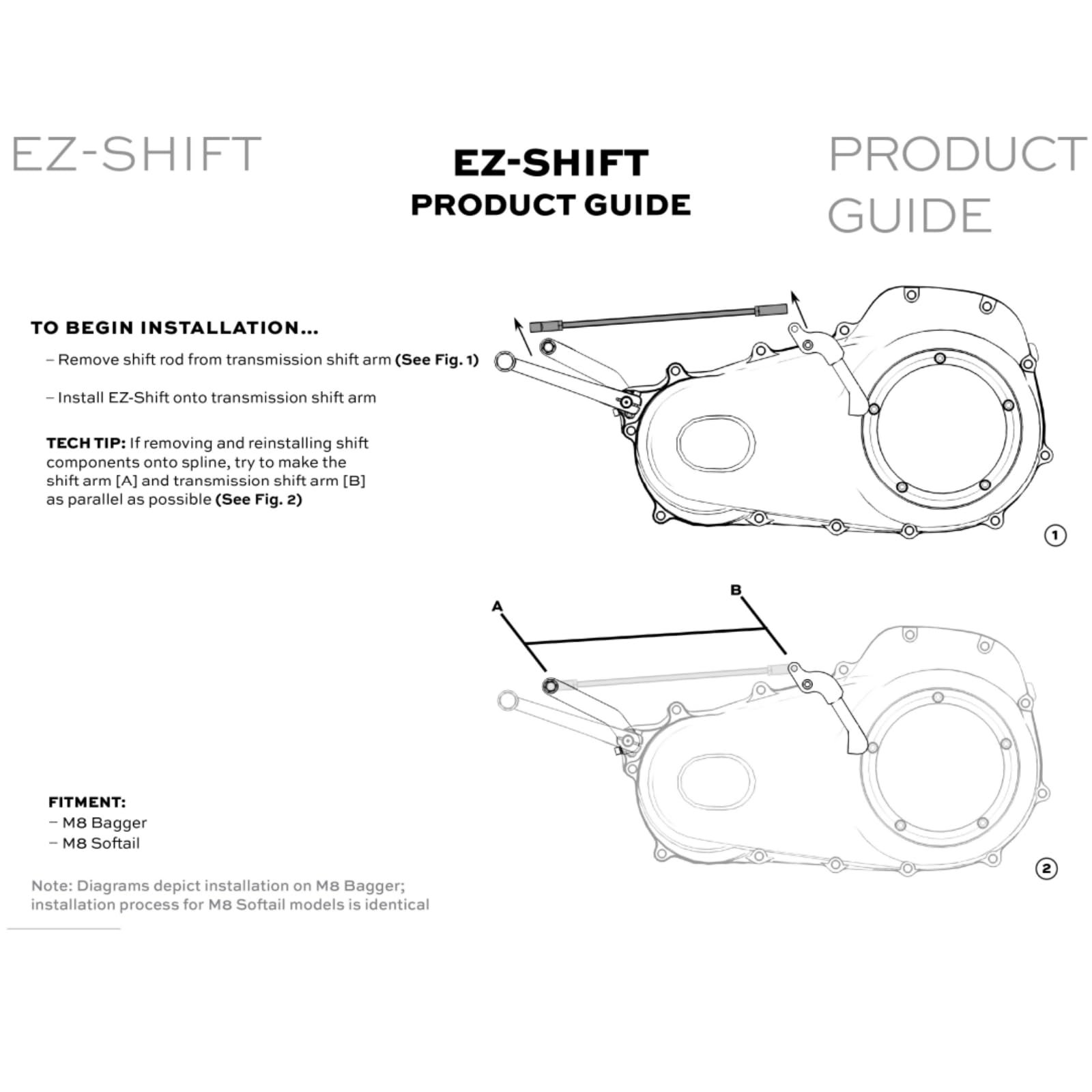 EZ Shift Neutral Pro Kit per Harley M8 Bagger e Softails - Neutro senza sforzo ogni volta (anodizzato nero)
