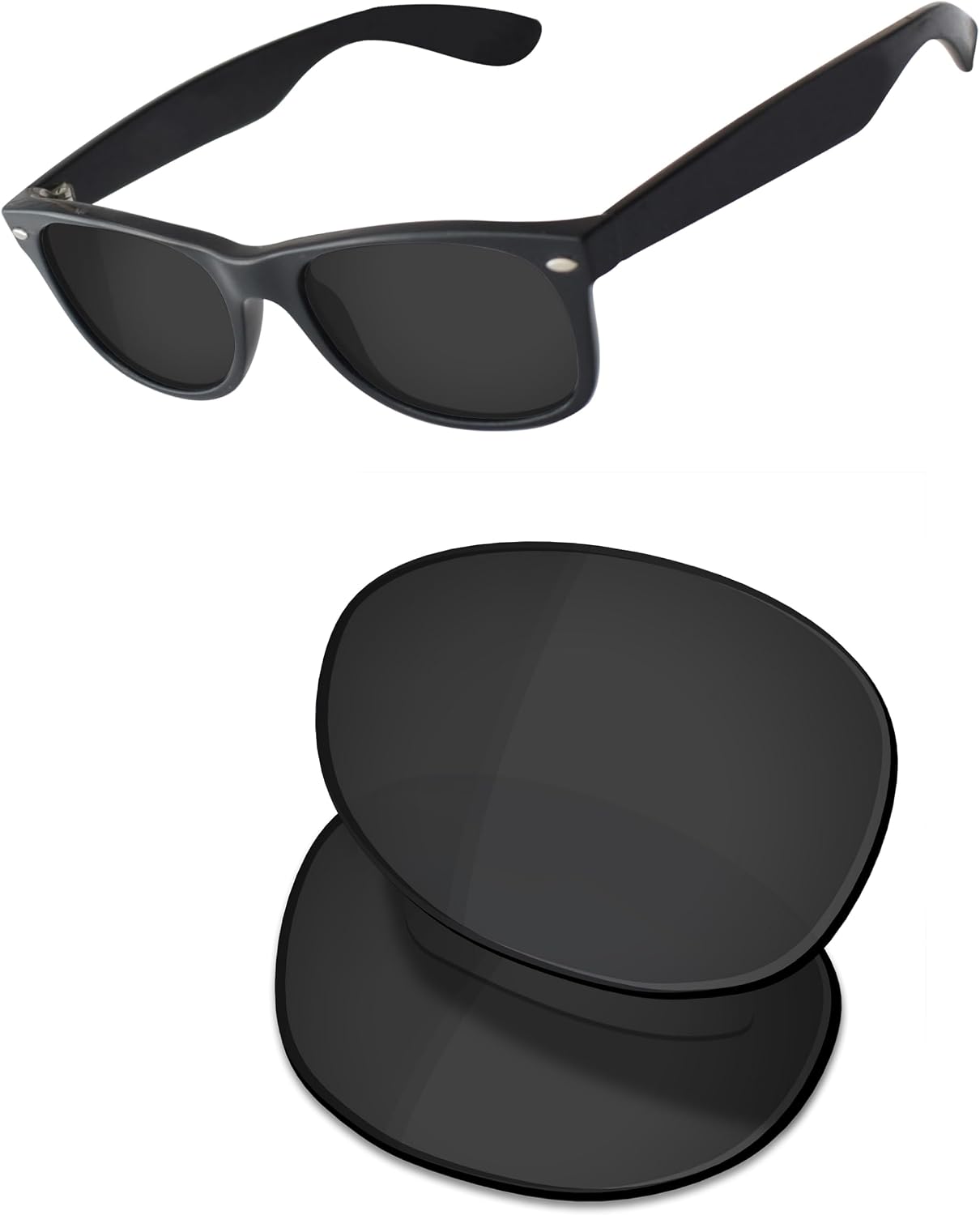 OSharp Replacement Lenses for Ray-Ban Wayfarer RB2132-55mm Sunglasses - UV Protection & Perfectly Fit