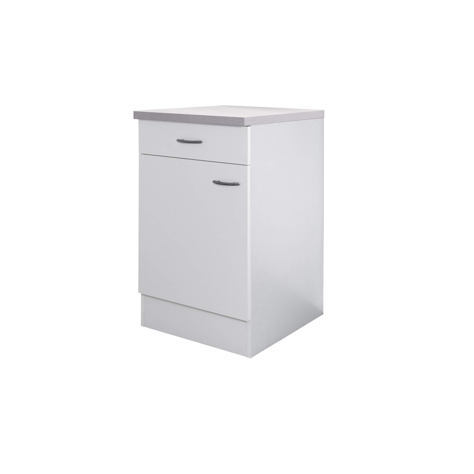 Küchenschrank UNNA - Unterschrank - 1-türig, 1 Schublade - Breite 50 cm - Weiß