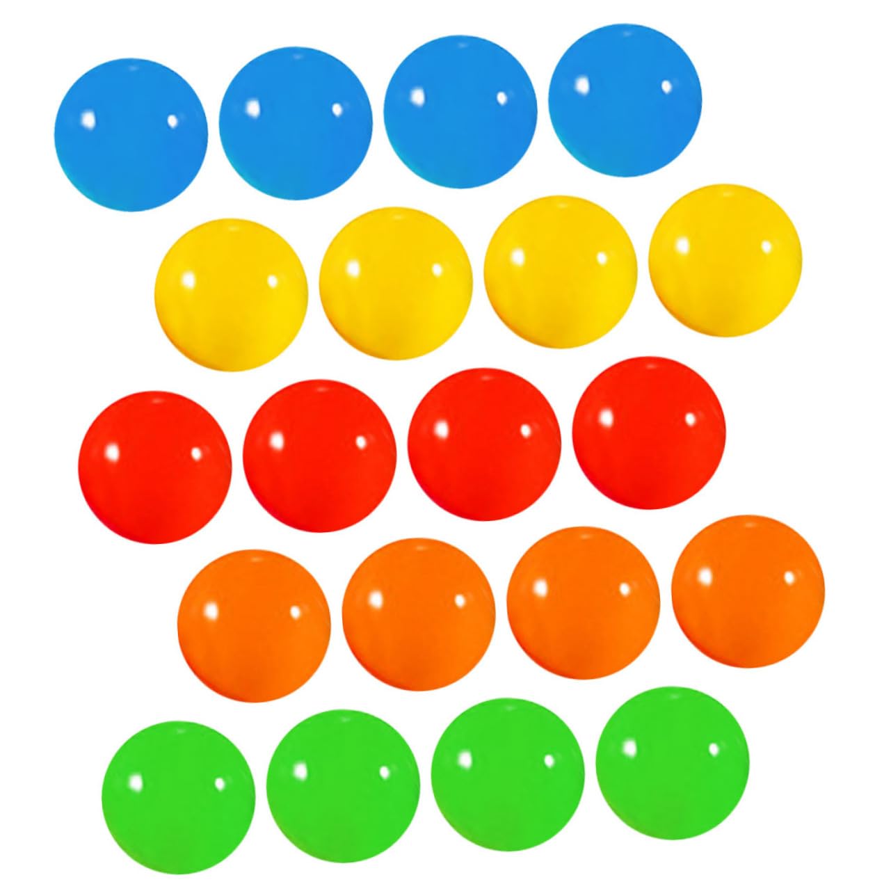 NULYLU Bright Activity Plastic Balls 20pcs Balls for Bingo Games Celebration Use