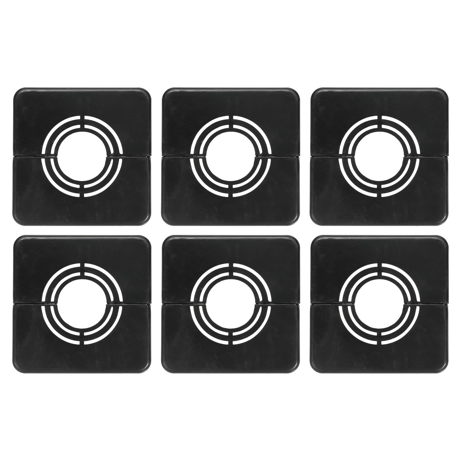 Bridas divididas de pared para baño y cocina embellecedores cuadrados de clip negro de 20 mm