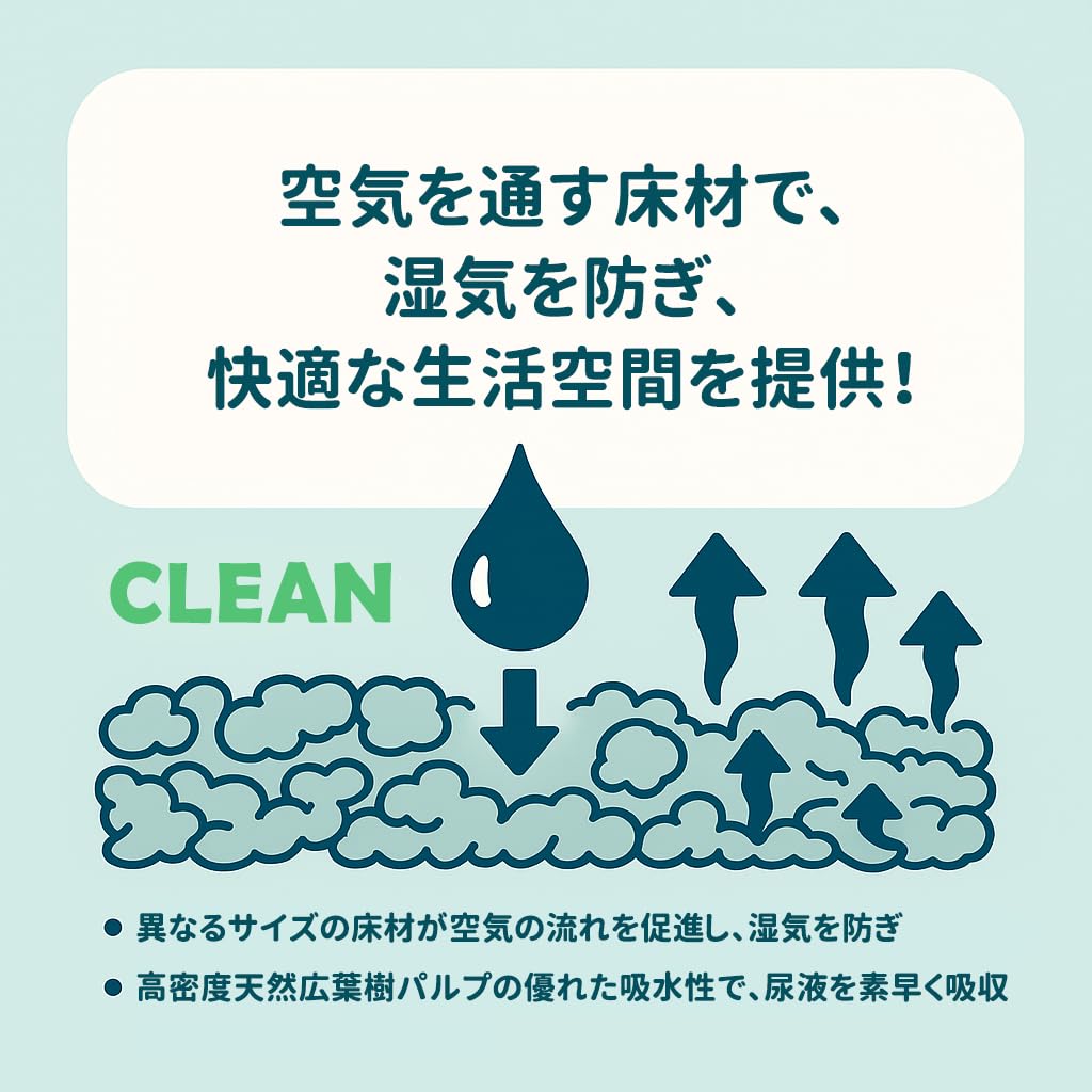 ハムスター 床材 ハムスター マット 紙 無塵 天然広葉樹パルプ ふわふわ 天然素材 消臭 快適 ハムスター 小動物用 床材 22L 圧縮包装で大容量 霧に鈴蘭 - 4