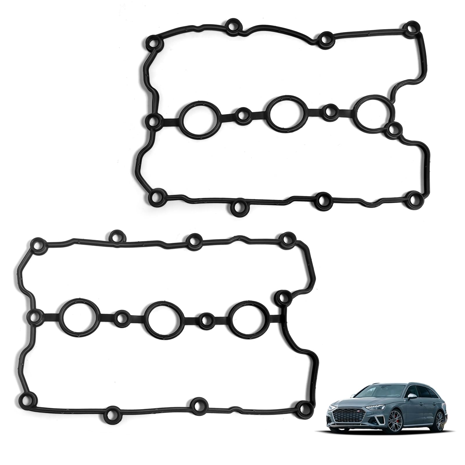 Photo 1 of 06E103483Q 06E103484P Engine Valve Cover Gasket Set VS50865R VS50541 Kit for Audi A4 A5 A6 A7 A8 Q5 Q7 S4 3.0L 3.2L V6 2008-2019 VW Touareg 2011-2015(Left & Right)