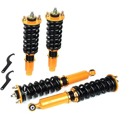 Coilover Struts Spring Shocks Adjustable Height Coilovers Suspension Struts Coil Spring Shocks ECCPP Fit for 1997 1998 1999 2000 2001 for Honda CR-V
