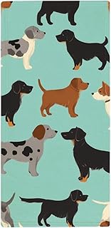 Professional Spa Face Towels, Australian Shepherds Dogs Pattern Super Soft Hand Towels for Hotels, Yoga & Luxury Bathrooms