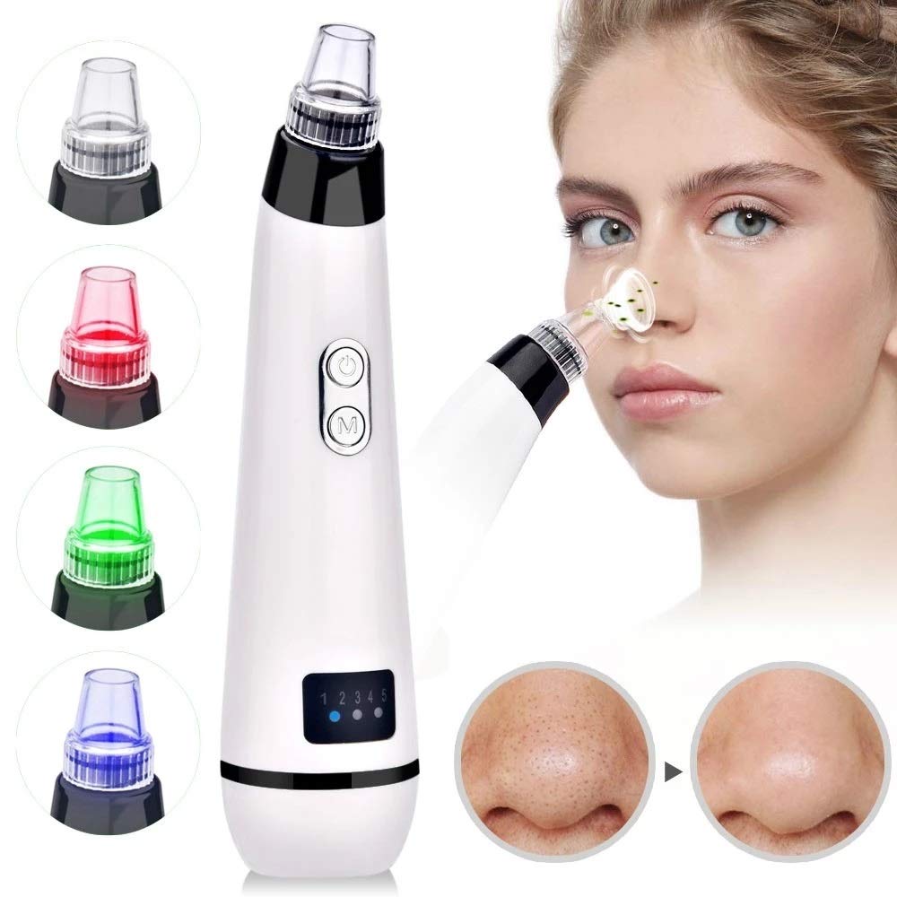 GMYFC Adsorption Blackhead Beauty Instrument Three Color Light Vacuum Deep Cleansing Pores Acne Lighten Fine Lines