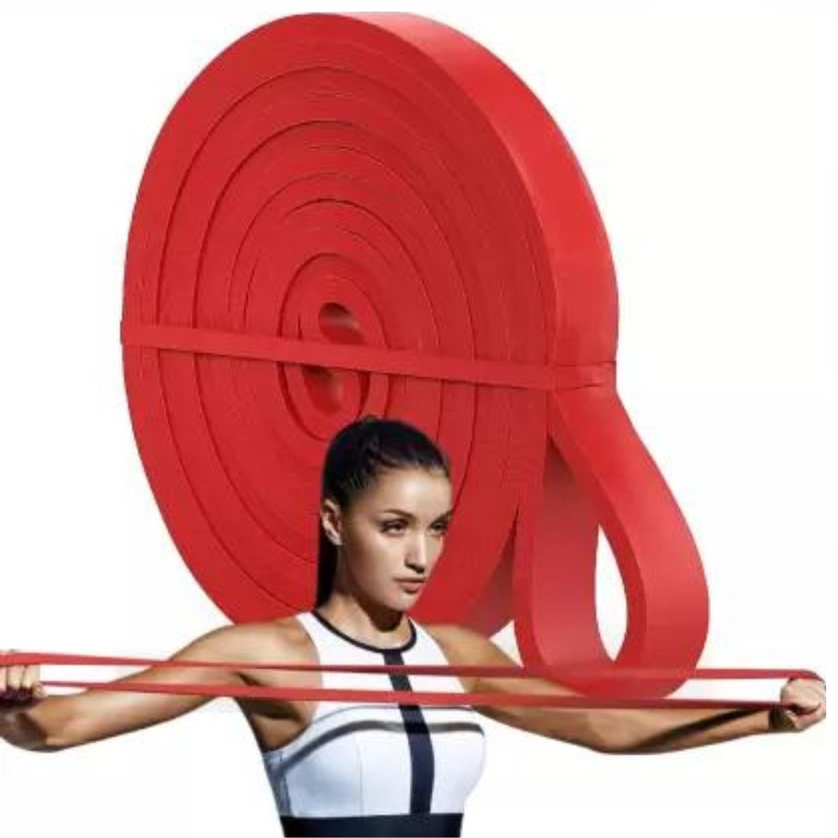 Healthtrek Light Power Band for Workout | Gym, Mobility, Stretching, Powerlifting, Resistance Training for Home Exercise for Men & Women (Colour - Red) (B0B289V9Z8) Amazon Price History, Amazon Price Tracker
