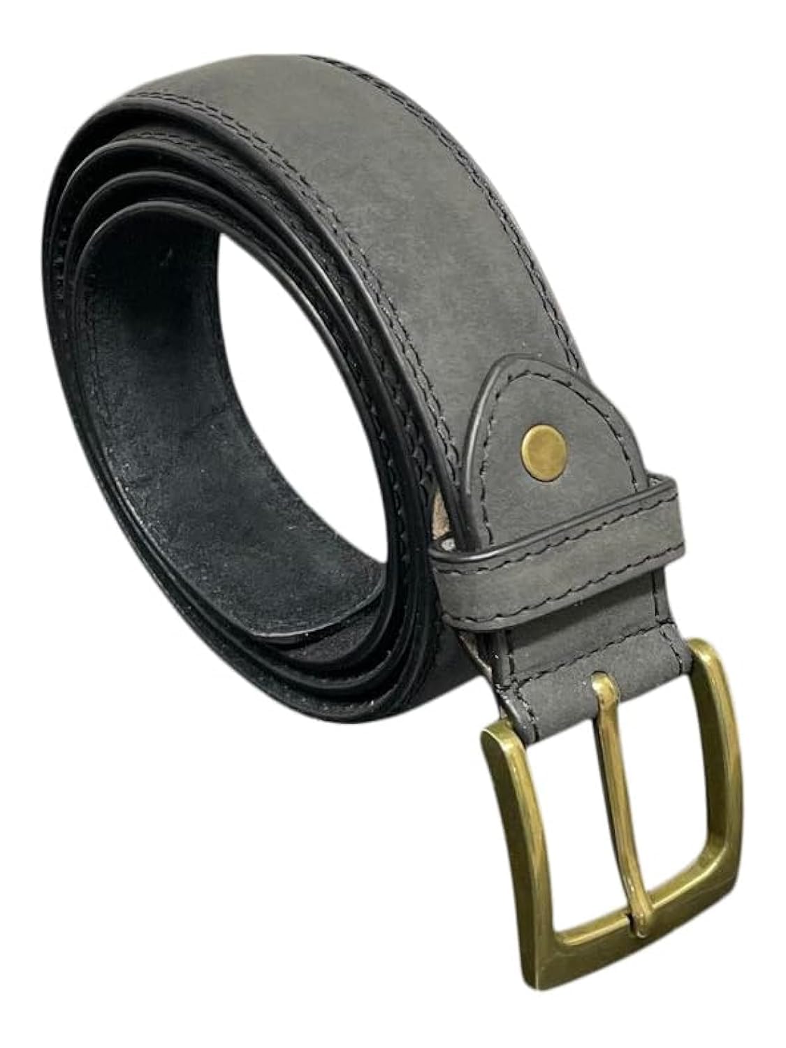 Men's Leather Lined Belt, 3 Colours, 1.25" Wide, Belts for Men (Black, XL)