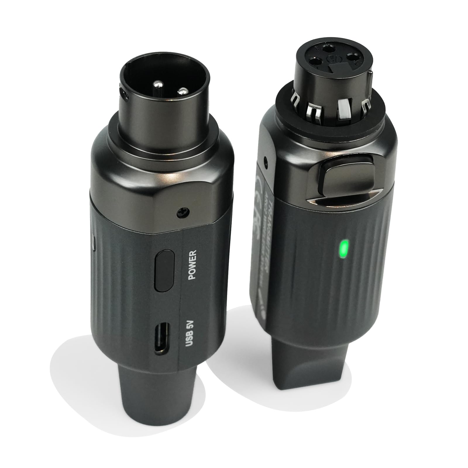 AROMA Trasmettitore e Ricevitore XLR Wireless, Sistema Audio Microfono UHF Senza Fili per Microfoni Dinamici e Mixer PA