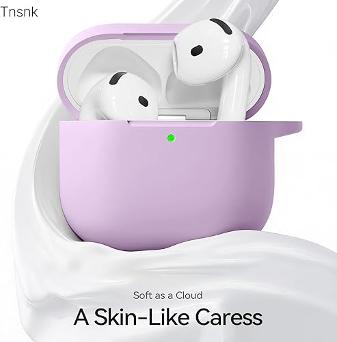 Miniatura 17 de Funda para AirPods 4, color rosa con kit de limpieza, funda de silicona suave para Airpod 4, compatible con Apple Airpods de 4ª generación 2024,