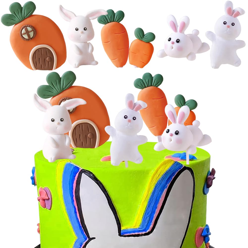 28 Topper Per Cupcake Pasqua Con Adesivi – Decorazioni Colorate A Tema Coniglio, Uovo E Pulcino - 3