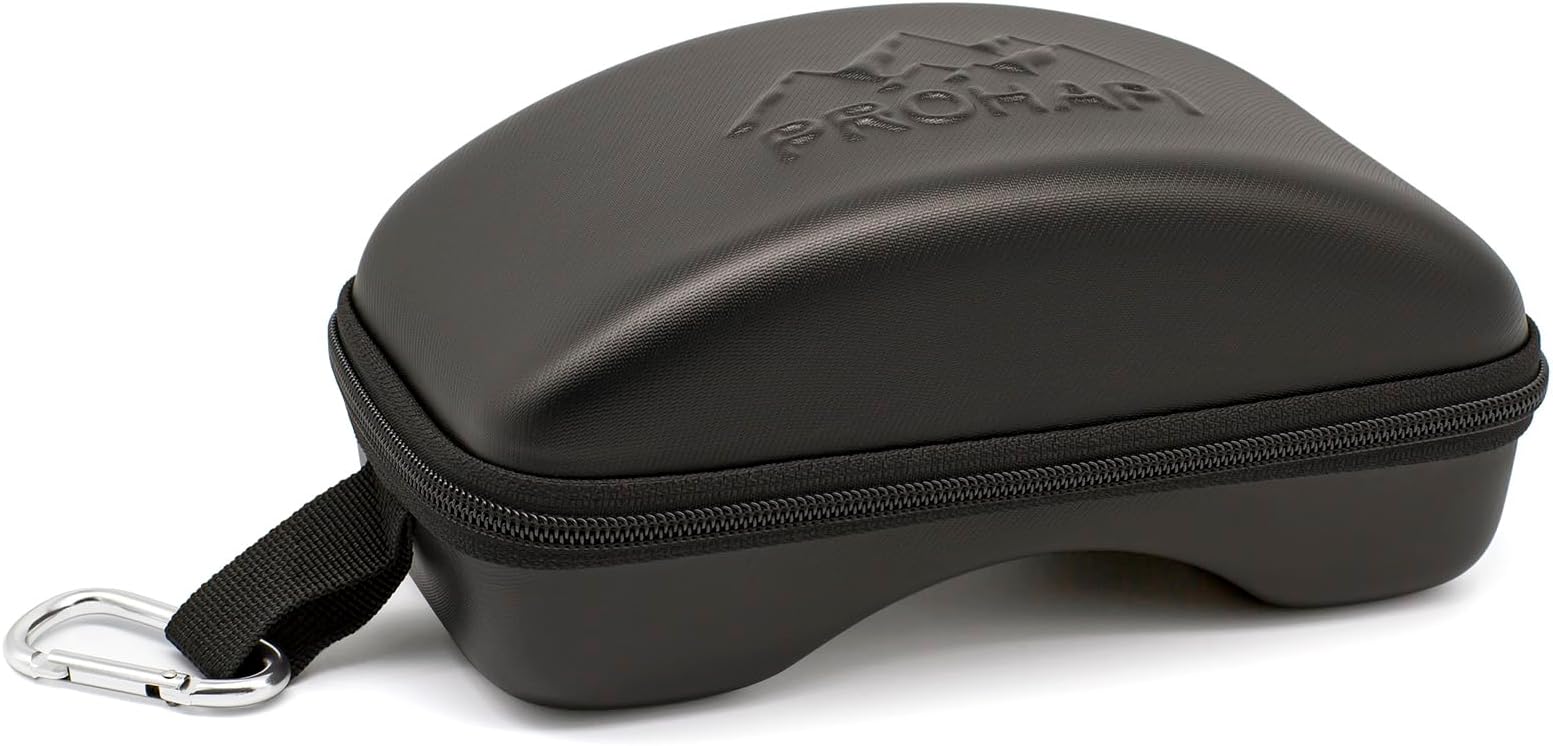 PROHAPI Snow Goggles Case, Semi Hard EVA Ski Goggles Case with Aluminum Bag Strap & High-Performance Proof Zipper - Compact & Lightweight Travel Carrying Snowboard Goggles Bag