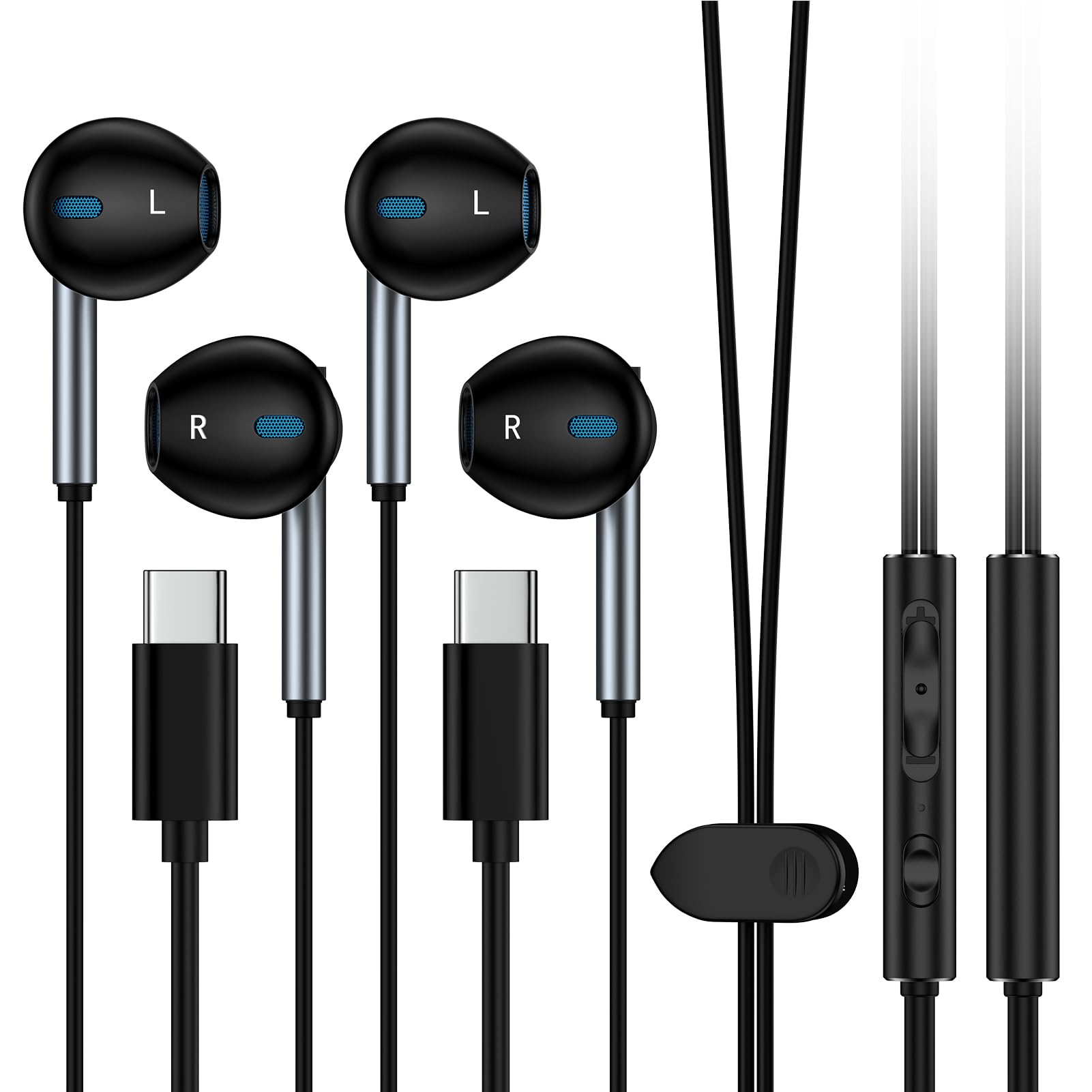 Amazon.co.jp: USB C ヘッドフォン 有線イヤホン iPhone 16e/16 Pro