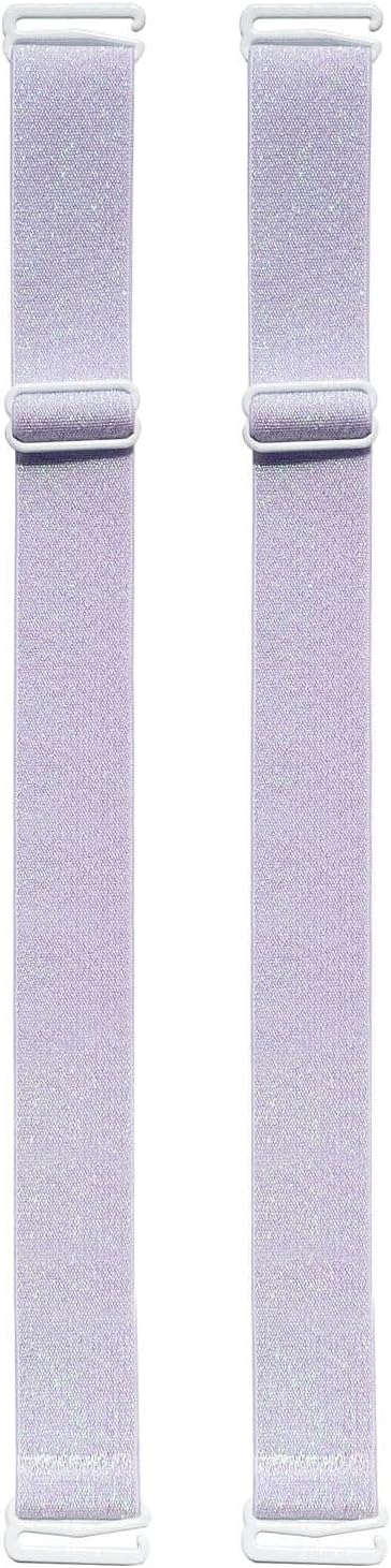 Moly Story Wide Decorative Bra Straps Replacement for Strapless Bra,Bling Glitter Bra Straps for Women Dress