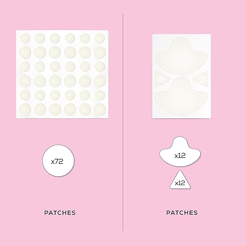 Miniatura 2 de Hanhoo Paquete de parches de imperfecciones y zona en T, 96 parches en total, parches hidrocoloides para poros y granos obstruidos, espinillas