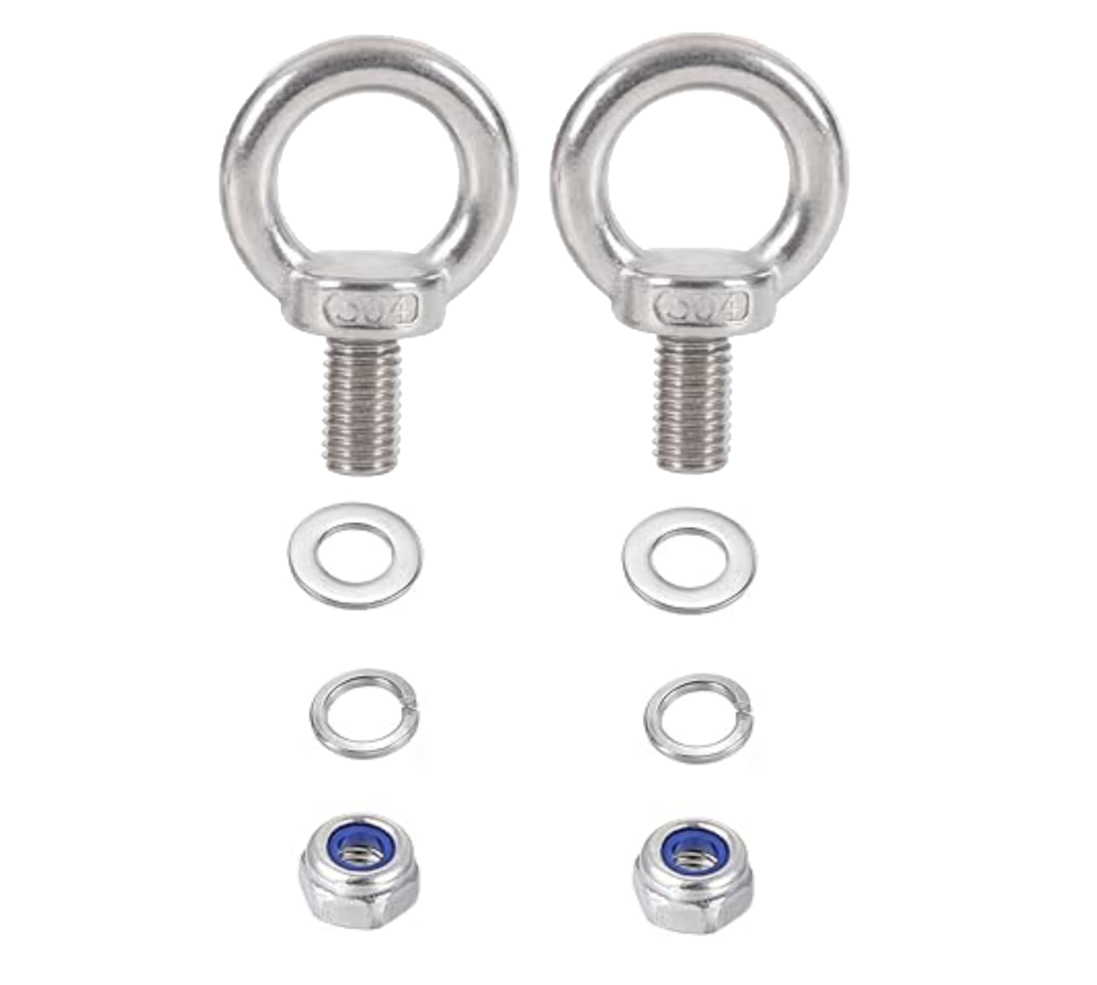 Amazon | アイボルト M6 ボルト ねじ長さ12mm 304ステンレス鋼製外ネジ