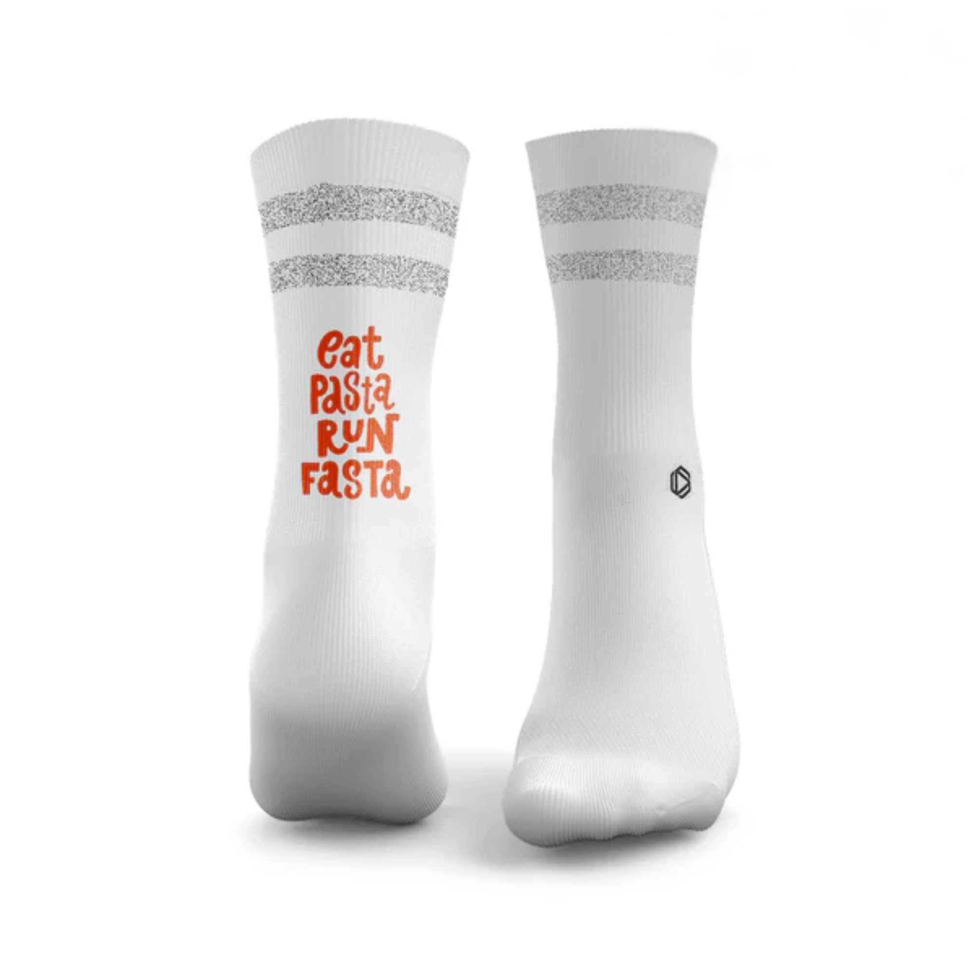 HEXXEE Crew Eat Pasta Run Fasta Socks Mens: 9-11.5 UK / 9-12 US