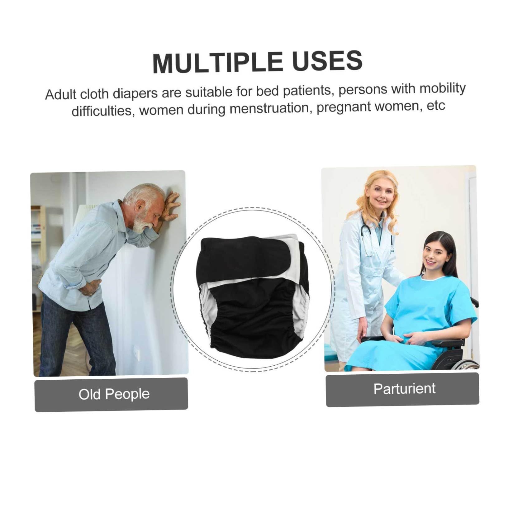 FOMIYES Leak-Proof Adult Diapers Washable Skin-Friendly Breathable Comfortable Incontinence Underwear for Elderly