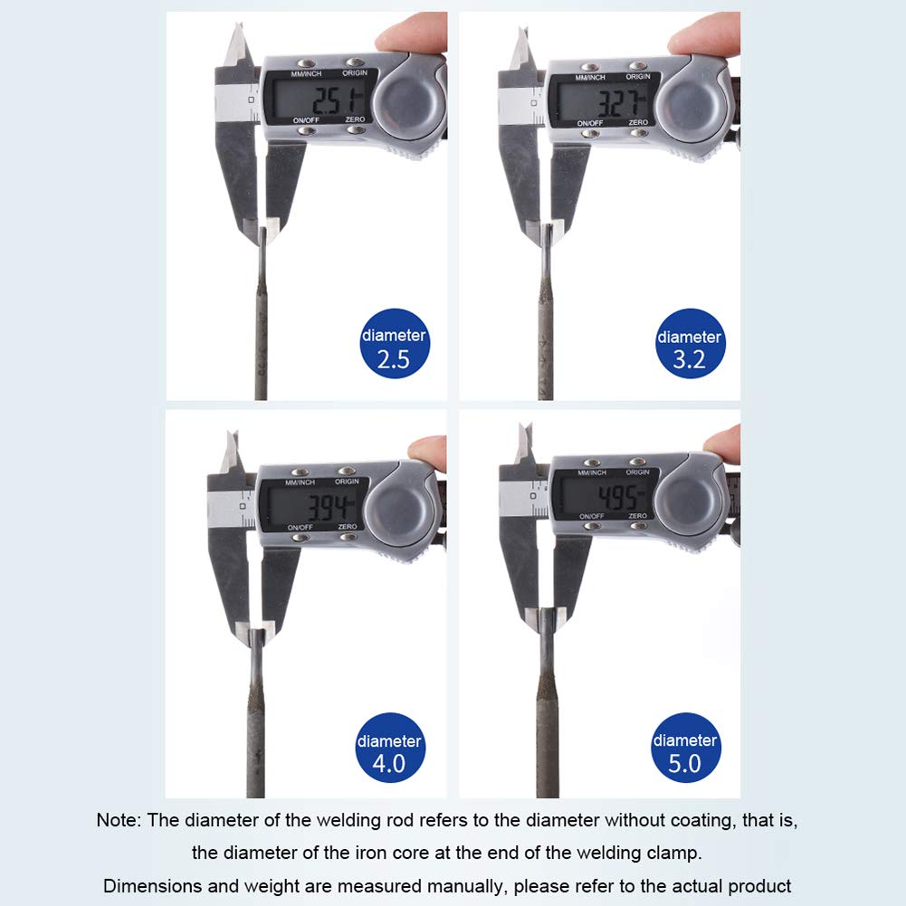 Electrodos De Soldadura, 2,5 * 300 Mm De Diámetro, Pequeño Chapoteo Escoria Fácil De Eliminar Ajustar El Empuje Arco Caliente Apto para Soldadores,3.2(2.7kg)