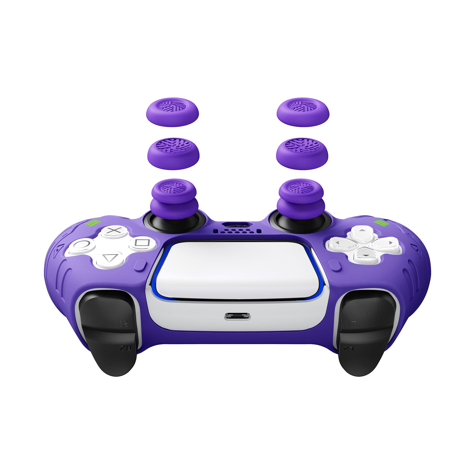 JEMDO Thumb Grips for PS5 PS4 Switch Pro Controllers Silicone Joystick Caps with Anti-Slip Design 3 Heights High