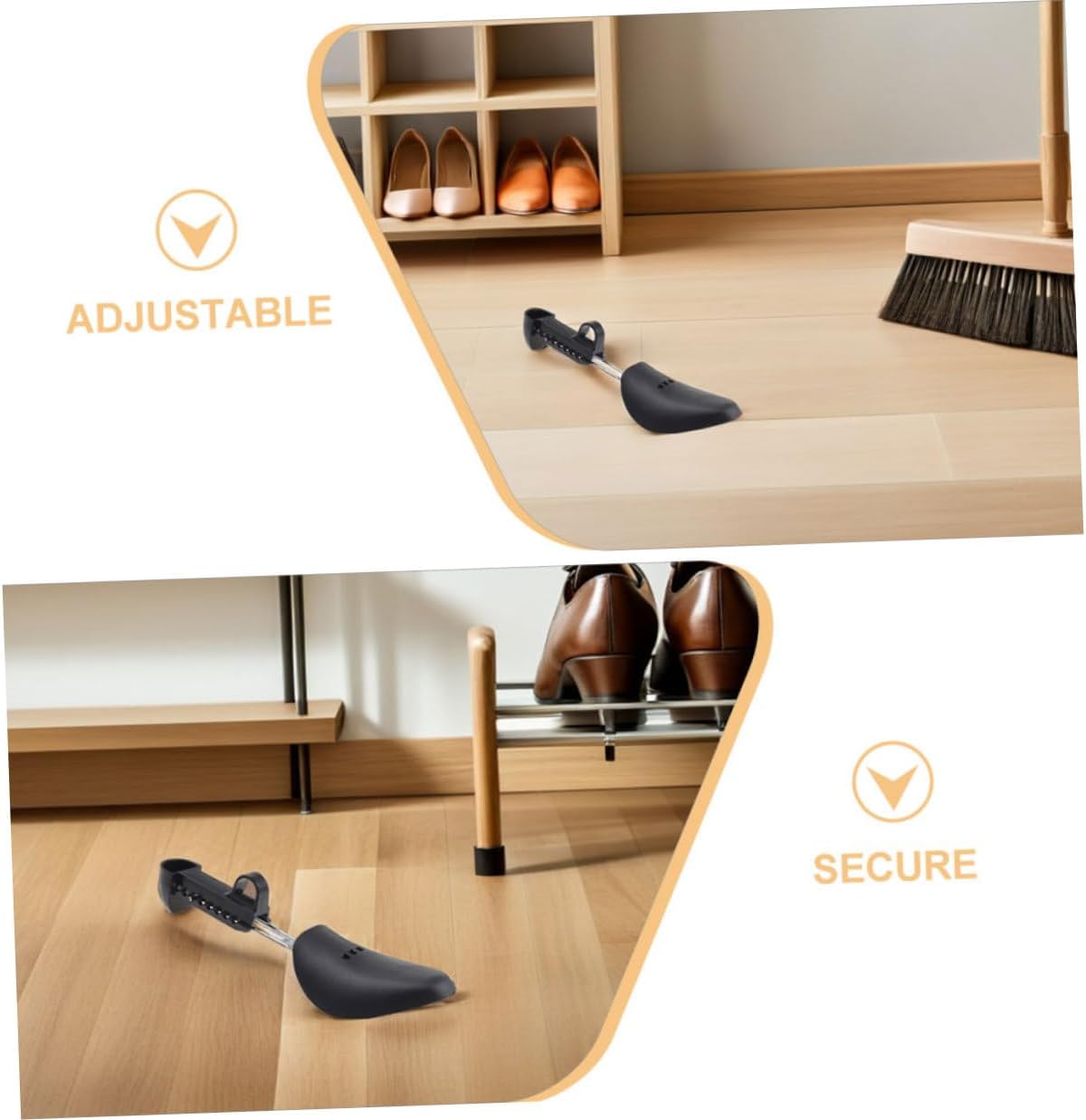 8 Pairs Adjustable Men Shoe Stretchers and Boot Stretchers Plastic Shoe Trees Shapers for Sneakers Prevent Crease Maintain Shape
