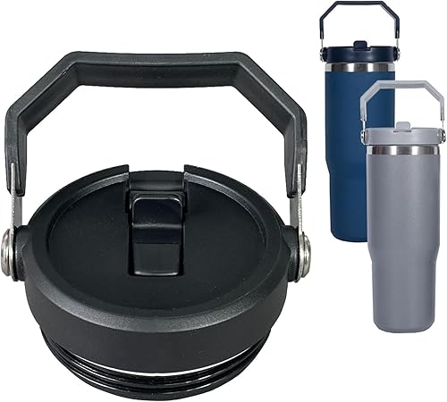 Tapa de vaso de repuesto para vaso Stanley IceFlow de 20 oz y 30 oz (negro)