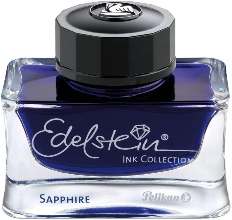 Pelikan, Edelstein Ink Collection, Inchiostro Per Penna Stilografica, Colore Blu Zaffiro, Design Elegante E Raffinato, Per Una Scrittura Fluida E Scorrevole, Flacone Da 50Ml Pelikan, Edelstein Ink Collection, Inchiostro Per Penna Stilografica, Colore Blu Zaffiro, Design Elegante E Raffinato, Per Una Scrittura Fluida E Scorrevole, Flacone Da 50Ml