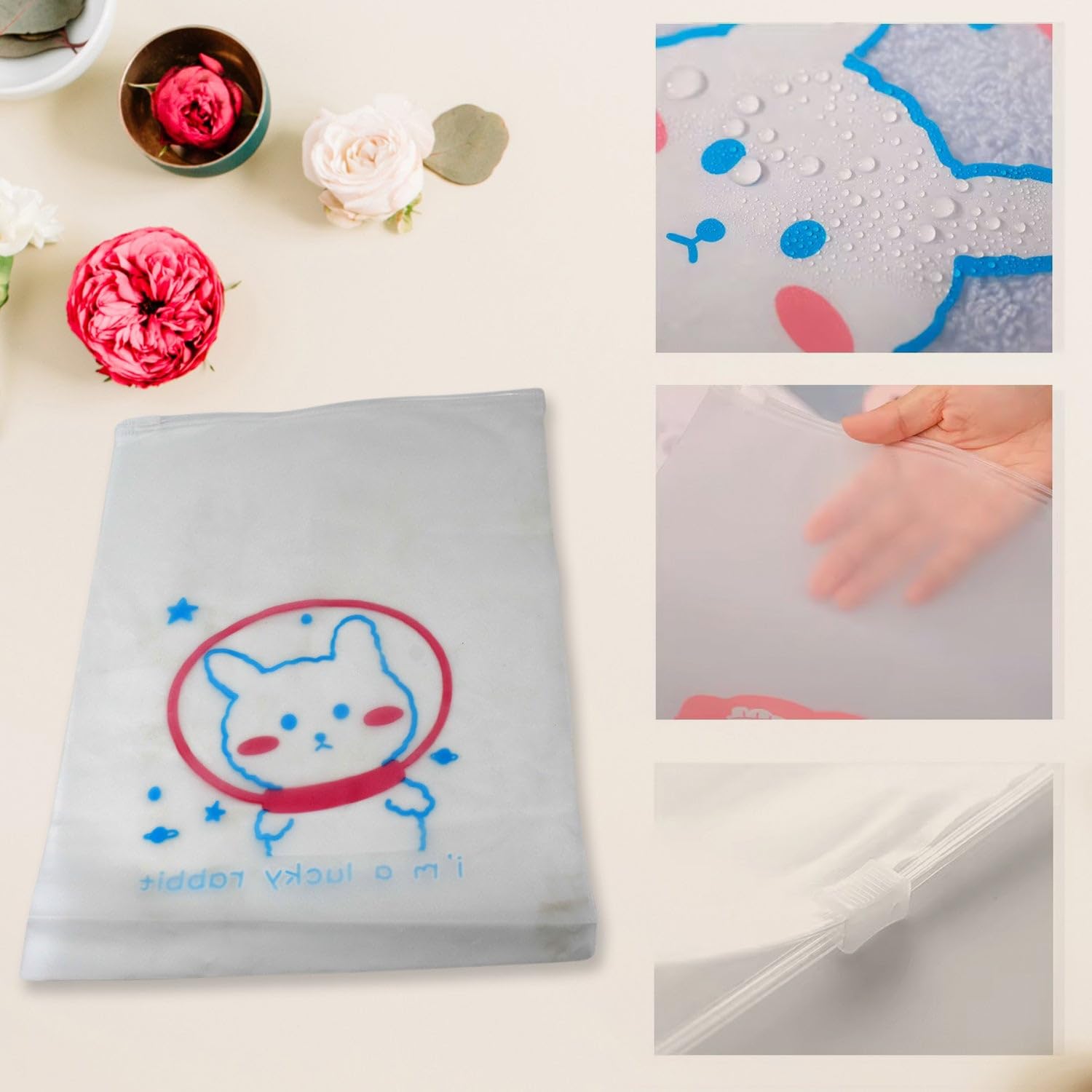 Wowli Reusable Multipurpose Pouch (28x20 cm) –Durable, and Stylish Storage Solution for Cosmetics, Stationery, Toiletries (1 Pc) 1