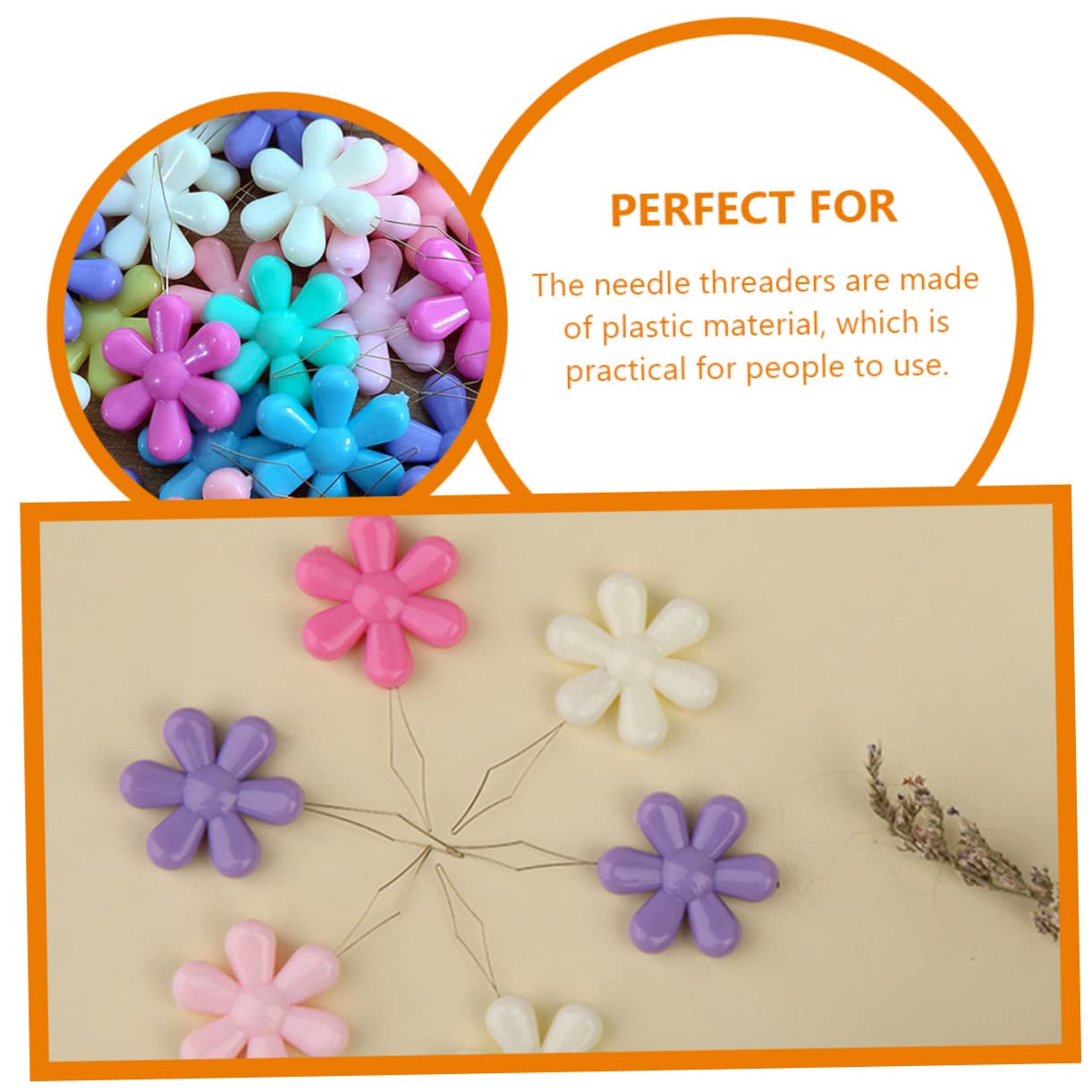 Operitacx Unidades Enhebrador De Agujas Para Coser Diseño Flor Accesorios Prácticos Para Costura Manual Y Máquina Surtido Herramienta Ligera Y Funcional Para Y 50 Piezas*4