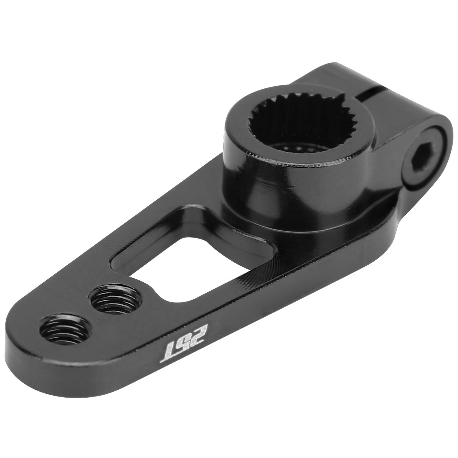 Pilipane Metal 25T Servo Horn, 25 Teeth Steering Arm Compatible with Futaba Savox Power HD Servos Motor Replacement, Steering Gear Arm Servo Arm Accessory Replacement for 1/8 1/10 RC Car (Black)