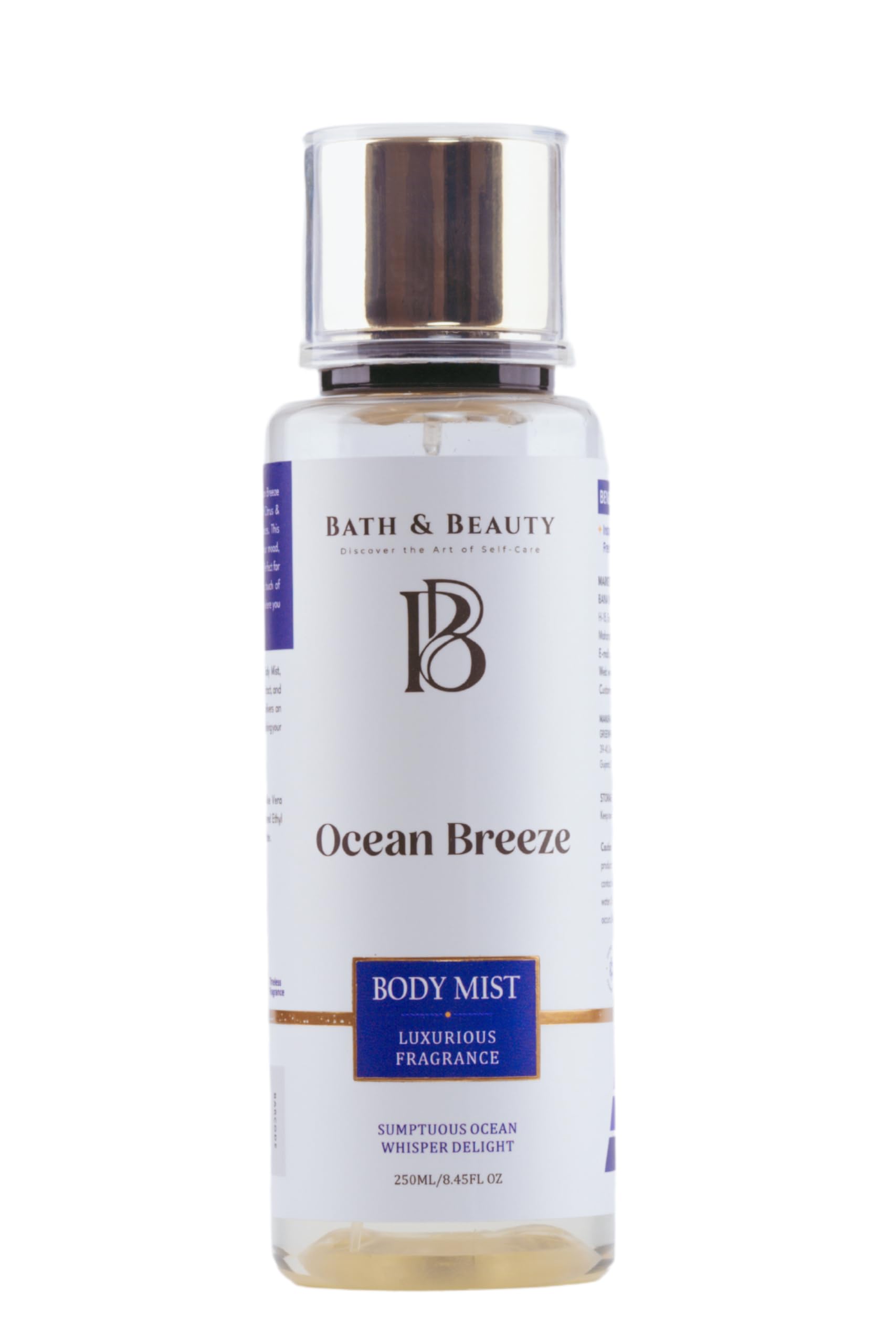 Bath and Beauty Ocean Breeze Body Mist | Infused with the crisp blend of Citrus & Fruity, Fresh, Earthy, and Woody fragrances | Perfect for a quick refresh | 250 ML-image-42