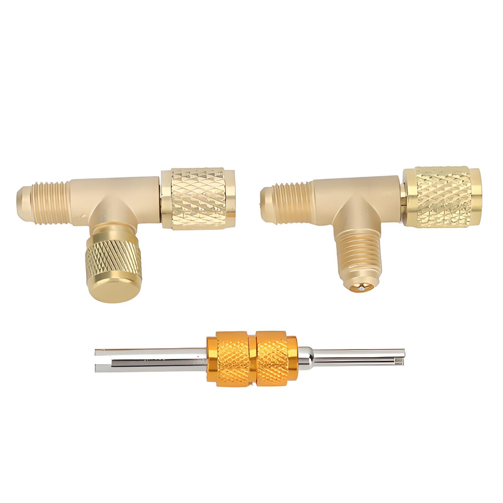 Zbiianxer A Universally Hvac Refrigerants Dapter Fitting For R22 12 R134 With Metal Construction Nd Leakproof Design Quick Coupler Ccess Joint