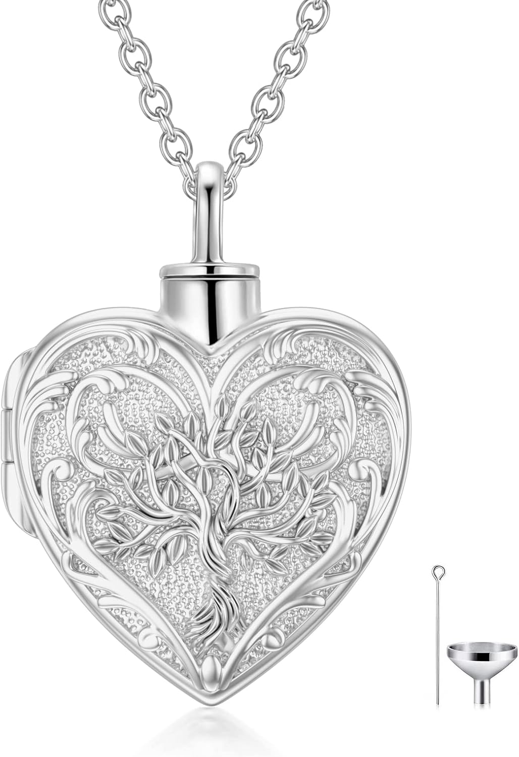SOULMEET Flower Cremation Jewelry for Ashes, Silver/Gold Sunflower/Butterfly Urn Necklace for Ashes, Cherish Memories Cremation Locket Jewelry