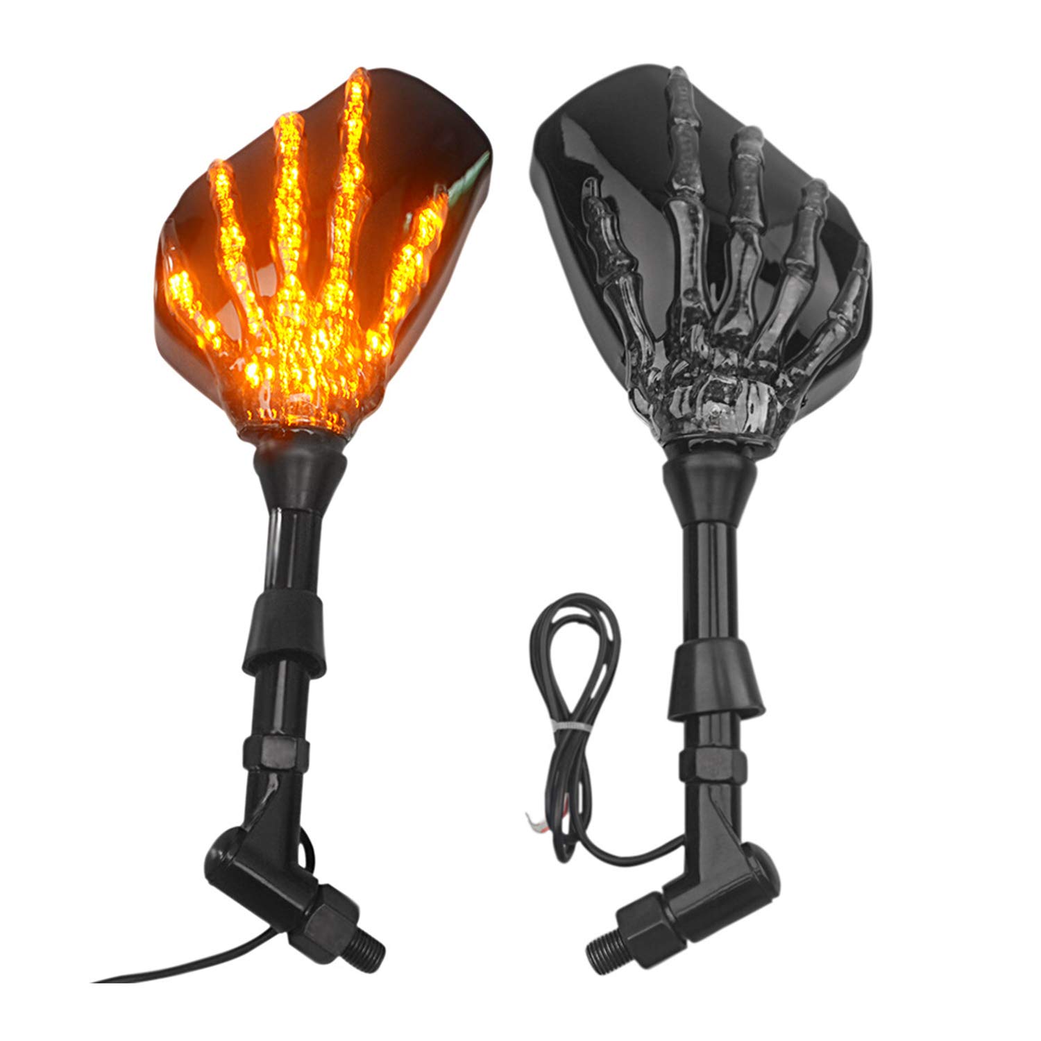 Specchietto laterale universale per moto con indicatore di direzione a LED