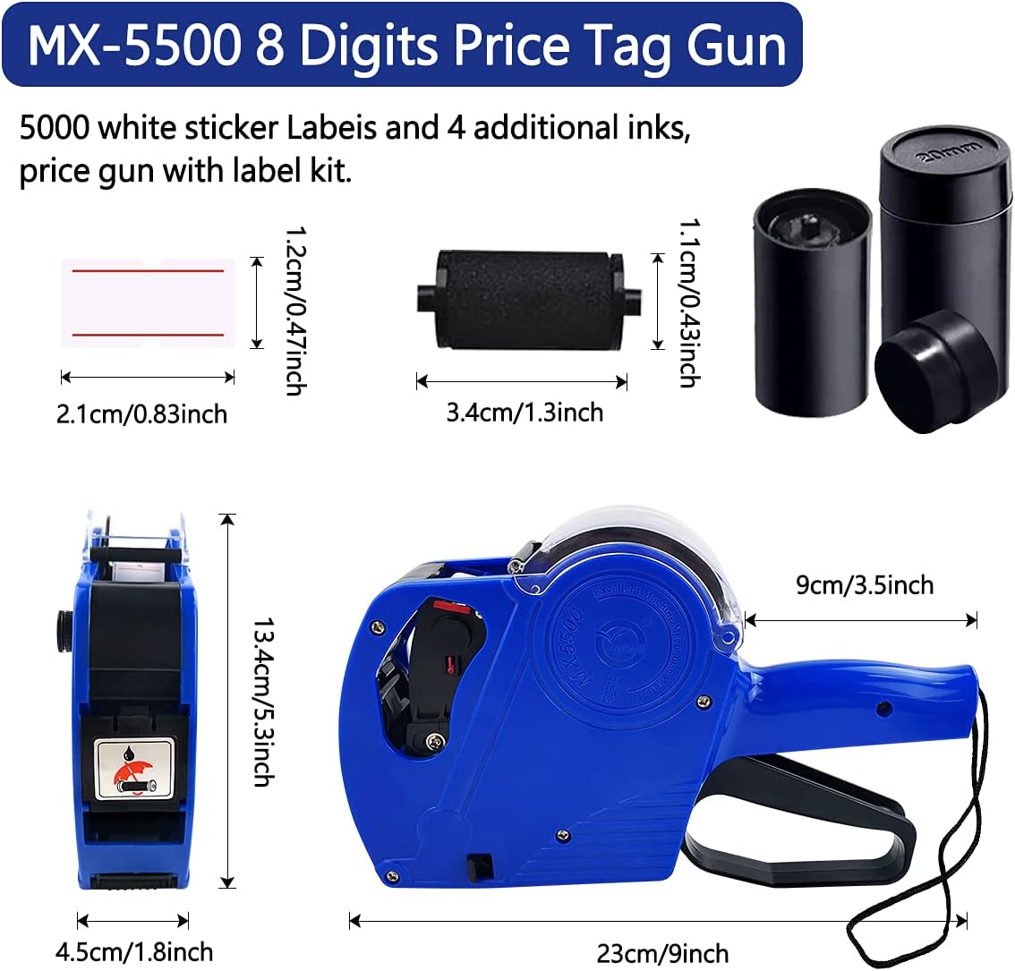MX5500 Pricing Tag Gun with 5000 Labels, Ink Refill, Mauritius Ubuy
