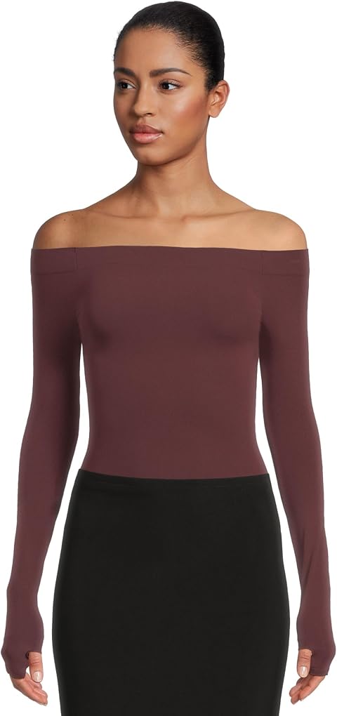 Боди Ballet Off-Shoulder Hole — Commando, цвет: Коричневый