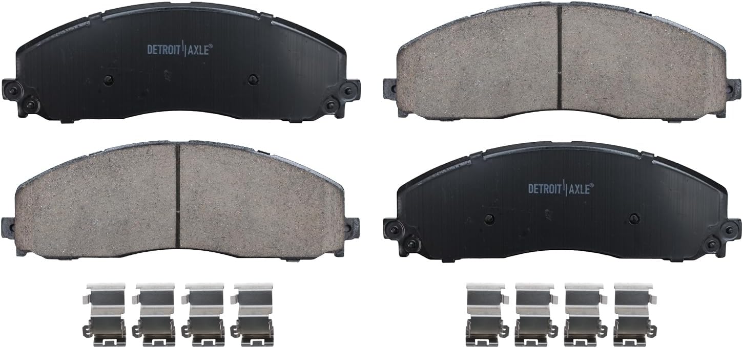 Detroit Axle - Front Brake Pads for 2012-2022 Ford F-250 Super Duty | 2013-2022 F-350 Super Duty, Ceramic Brake Pads with Hardware Replacement
