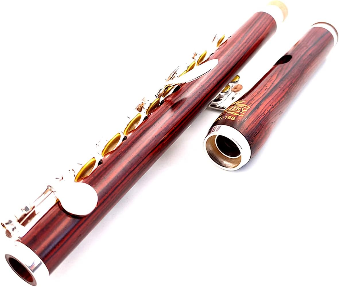 MORESKY Ebony Piccolo C Key Cupronickel Half-size Flute Silver Plated Body Material Ebony (MPC-163) : Musical Instruments