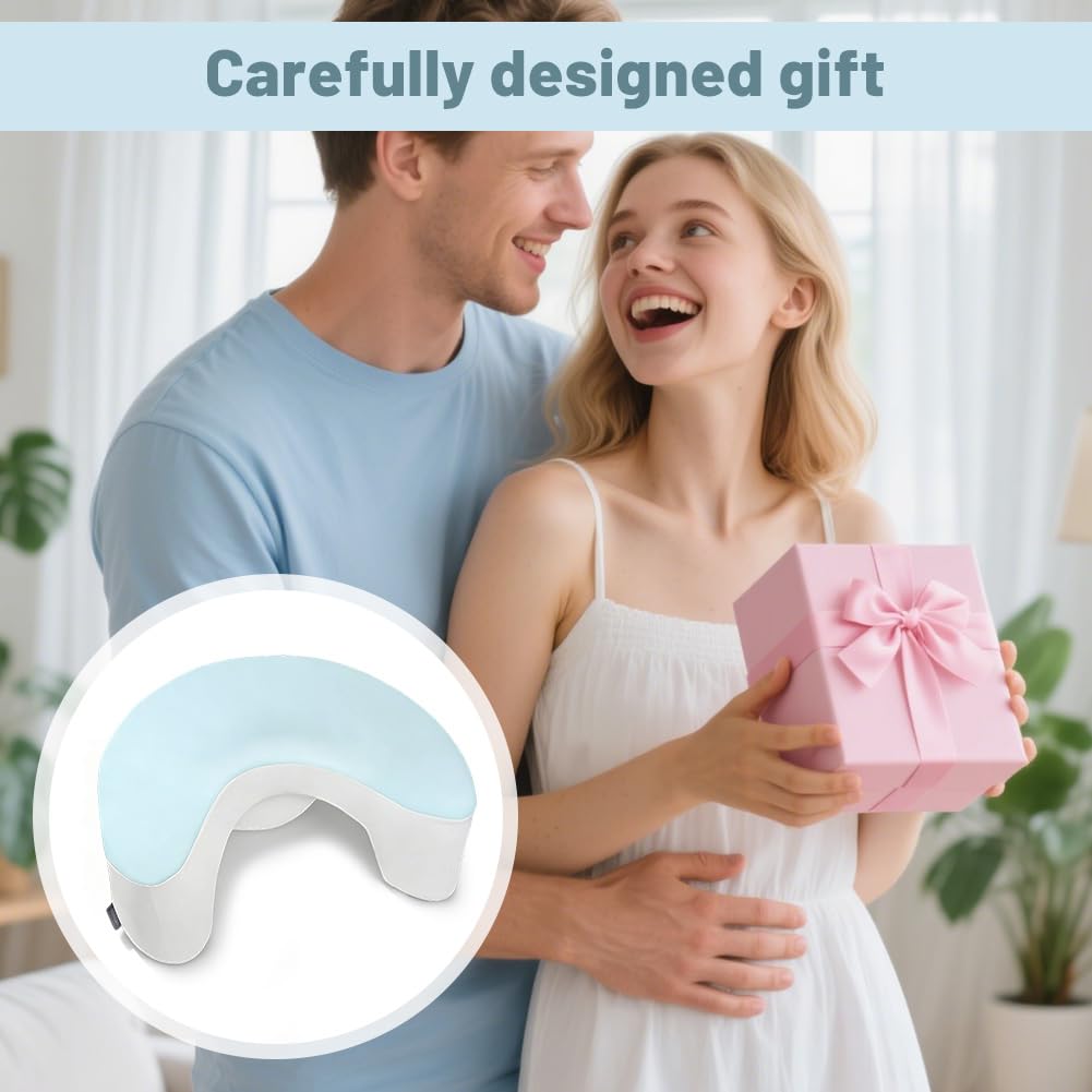 Cuscino ergonomico per chi dorme sul fianco con giromanica, cuscino cervicale per chi dorme sul fianco, cuscino ortopedico in memory foam per collo e spalle, per schiena e pancia