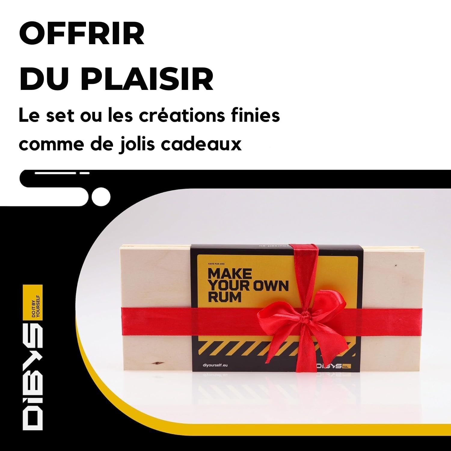 DIBYS Coffret d'Épices pour Rhum Mini | 12 Botanicals pour Coffret Rhum | Avec 4 Cartes de Recettes, Lexique des Épices & Coffret en Bois Élegant | Accessoires pour Faire son Rhum