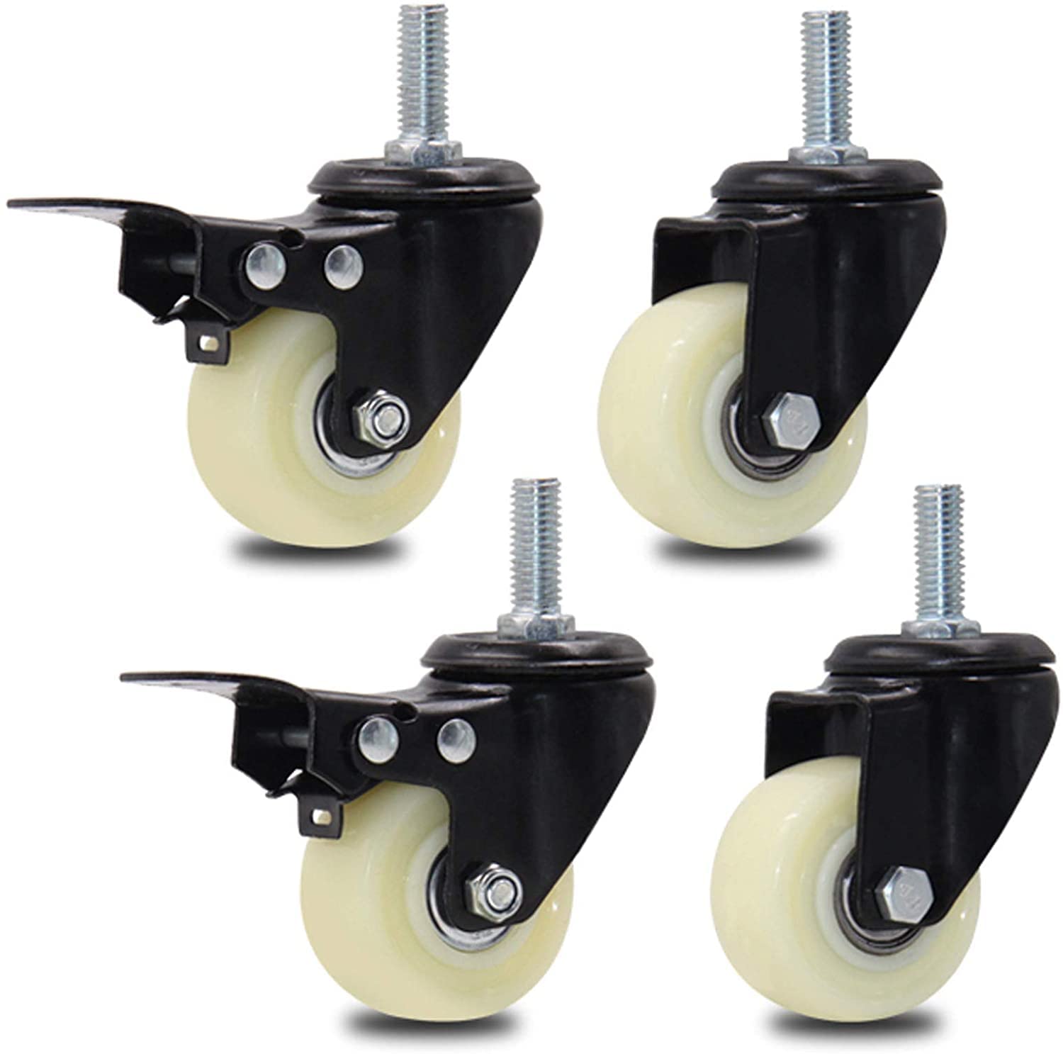 Roulettes de rechange en nylon 25mm pivotantes à 360° pour meubles et établis faciles à déplacer
