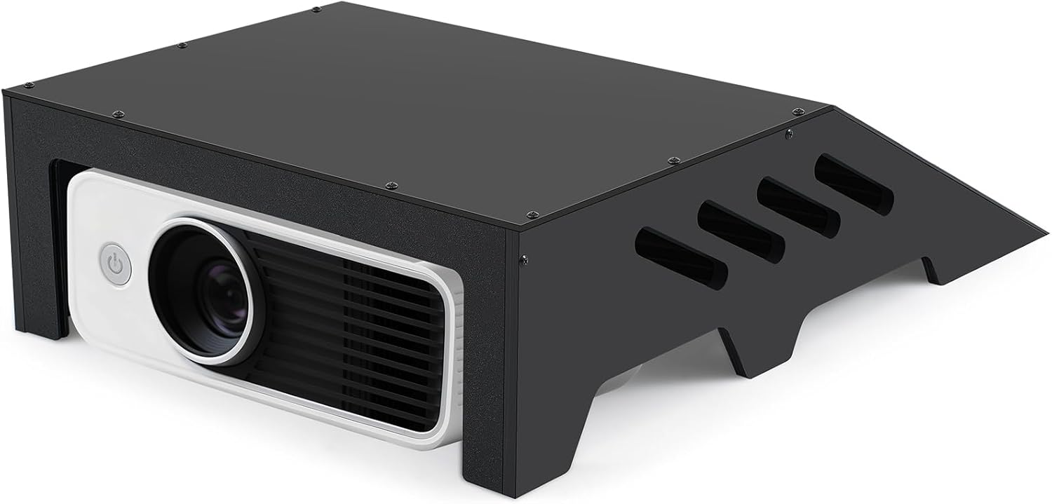 15 Inches Golf Simulator Projector Cover Floor Mounted Enclosure Reflective Display, Hdmi Connectivity, Black