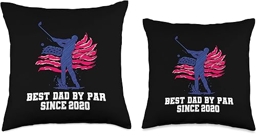 Miniatura 3 de Best dad by par since 2020 Throw Pillow 18x18 Multicolor