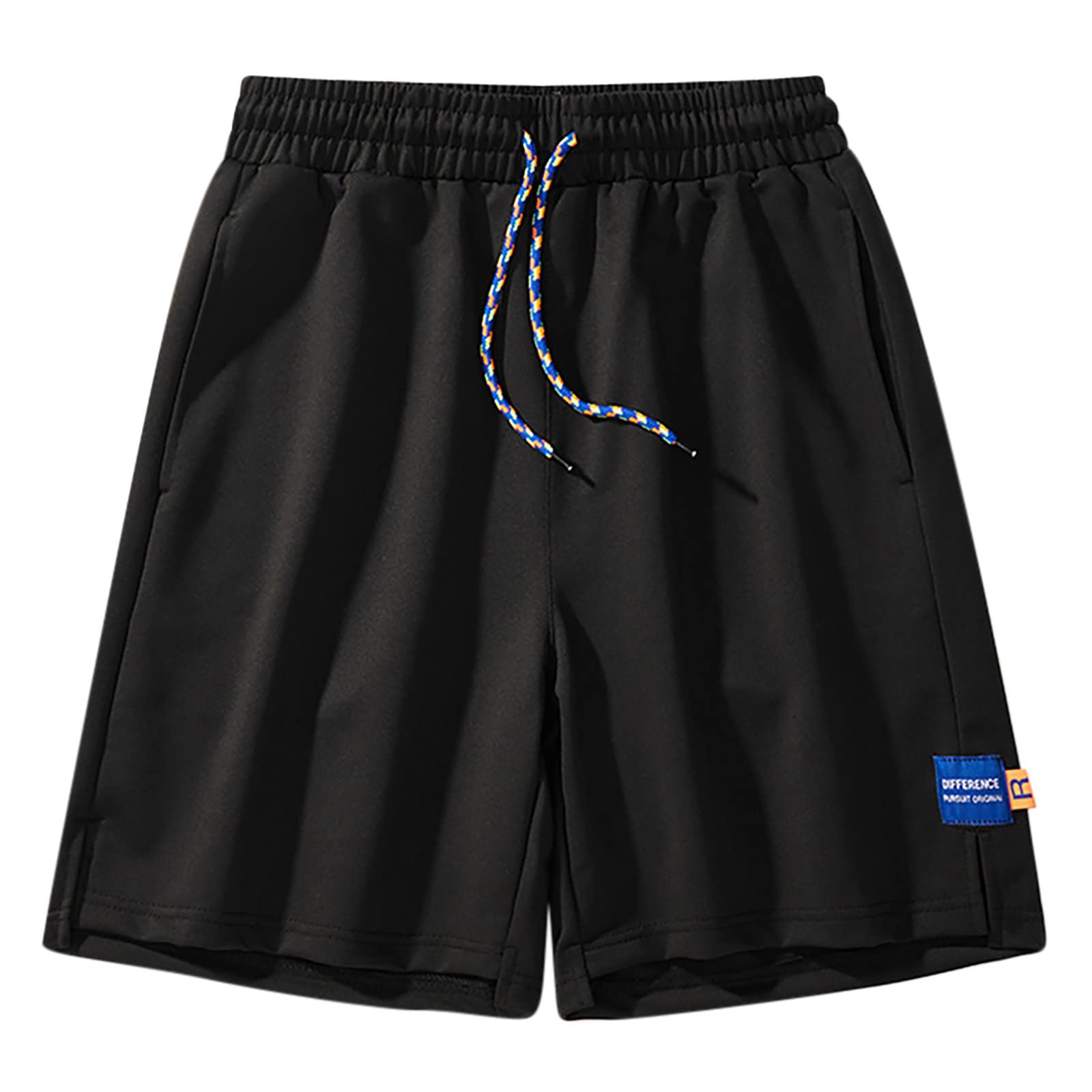 Mens Athletic Shorts Casual Elastic Waist Drawstring Lightweight Breathable Hiking Shorts Sports Short with Pockets