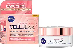 NIVEA Creme Facial Antissinais Cellular Lift Dia FPS 30 50ml - Creme facial antissinais com bakuchiol puro, ativo revolucionário estimula a produção de colágenO