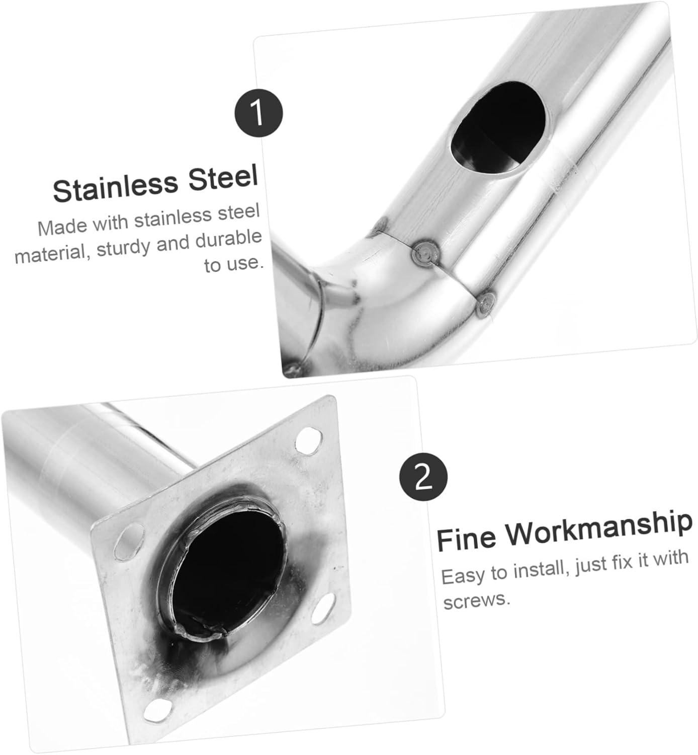 Stainless Steel L-Shaped Antenna Mount Bracket for Access Points Sturdy Pole Mounting Hardware for Outdoor Use Random Color