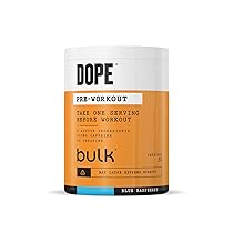 Bulk Polvere Pre-Workout Dope | Blue Raspberry | 3g Creatine per Serving | 200mg Caffeine | Citrulline Malate & Arginine AKG | Beta-Alanine | Energy, Focus & Performance | 510g Supplement